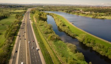 A new asphalt additive called EcoFlakes is being tested for the first time in the United Kingdom on a road in Motherwell, Scotland.