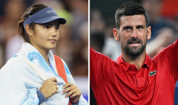 Emma Raducanu Novak Djokovic Emma Raducanu Novak Djokovic