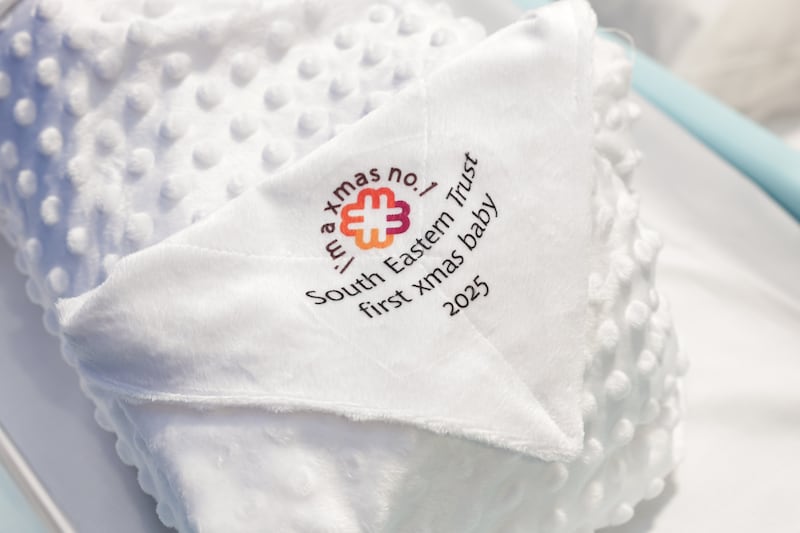 Press Eye - Belfast - Northern Ireland - 25th December 2025 - 

Christmas day mum Jesna Antony and her baby daughter Mirrah Mariam Manu in  the Ulster Hospital in Dundonald. 

Baby Mirrah Mariam Manu was born at 12.25am on Christmas Day morning and weighed 6lb  3oz.

Photo by Kelvin Boyes  / Press Eye.