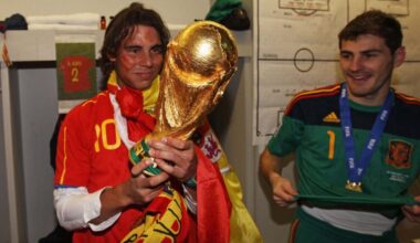 What Rafael Nadal said happened to him when he watched Spain win the football World Cup in 2010