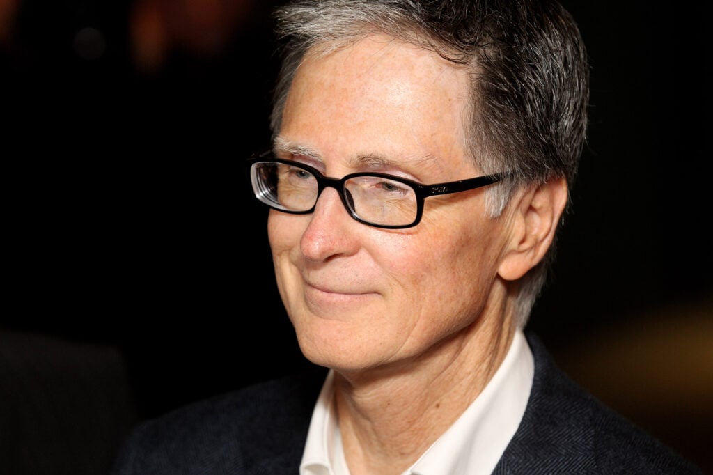 John W. Henry, the owner of New England Sports Ventures, delivers a statement in the offices of the law firm Slaughter and May