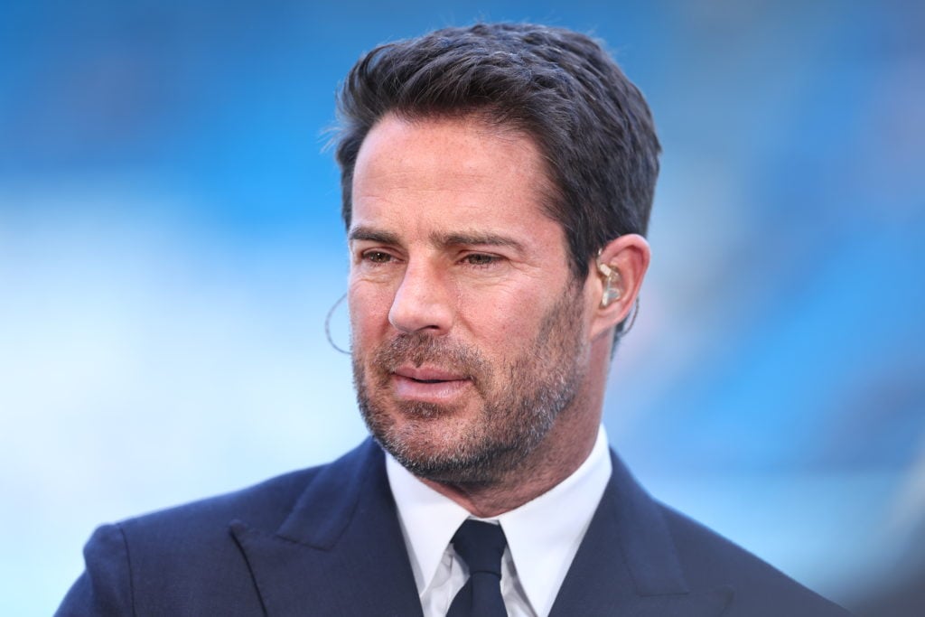 Jamie Redknapp presenting for Sky Sports.