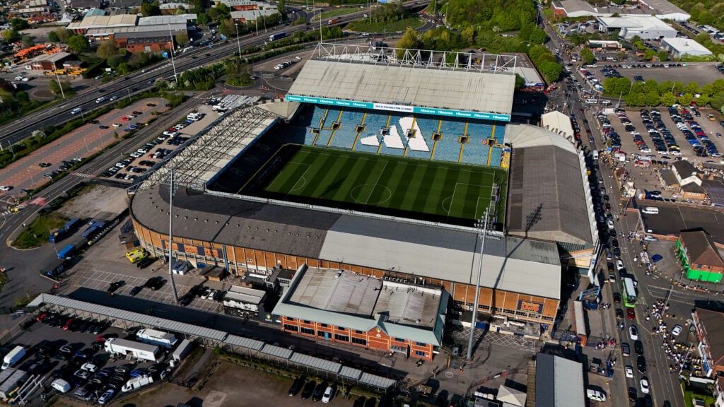 Aerial view of Elland Road, home of Leeds United