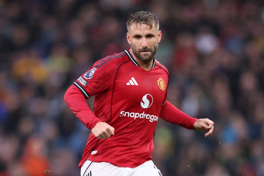 Luke Shaw for Manchester United in 2025
