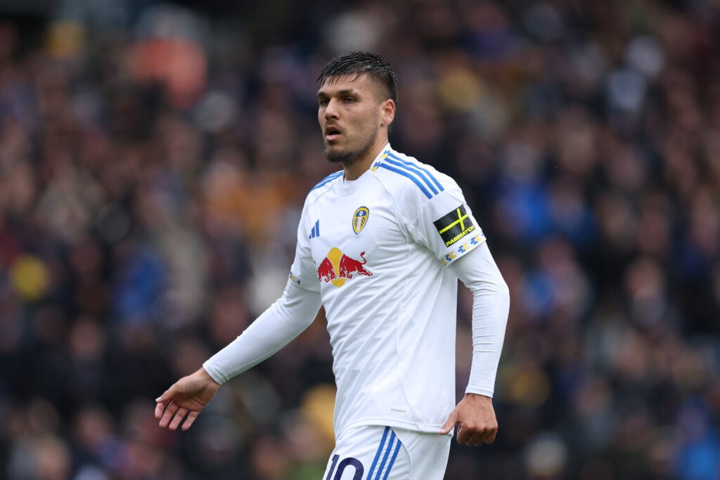 Joel Piroe in action for Leeds United