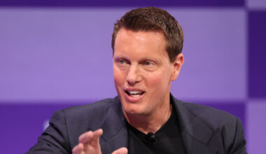 Paramount Skydance CEO David Ellison speaks during the Bloomberg Screentime conference in Los Angeles on October 9, 2025.