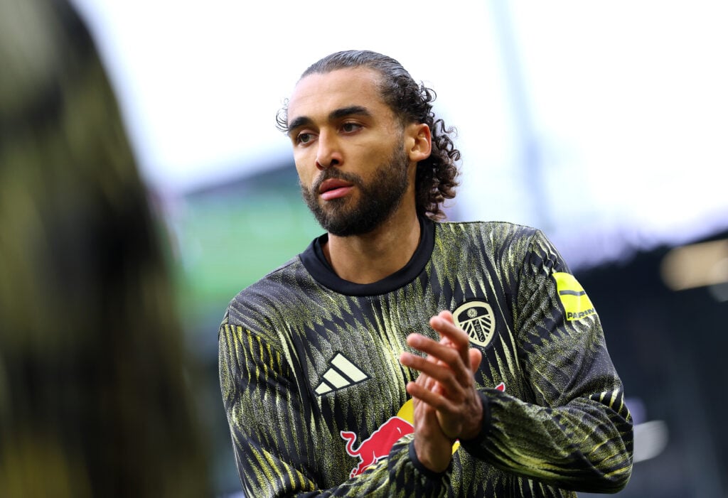 Dominic Calvert-Lewin warms up before a Premier League clash between Burnley and Leeds