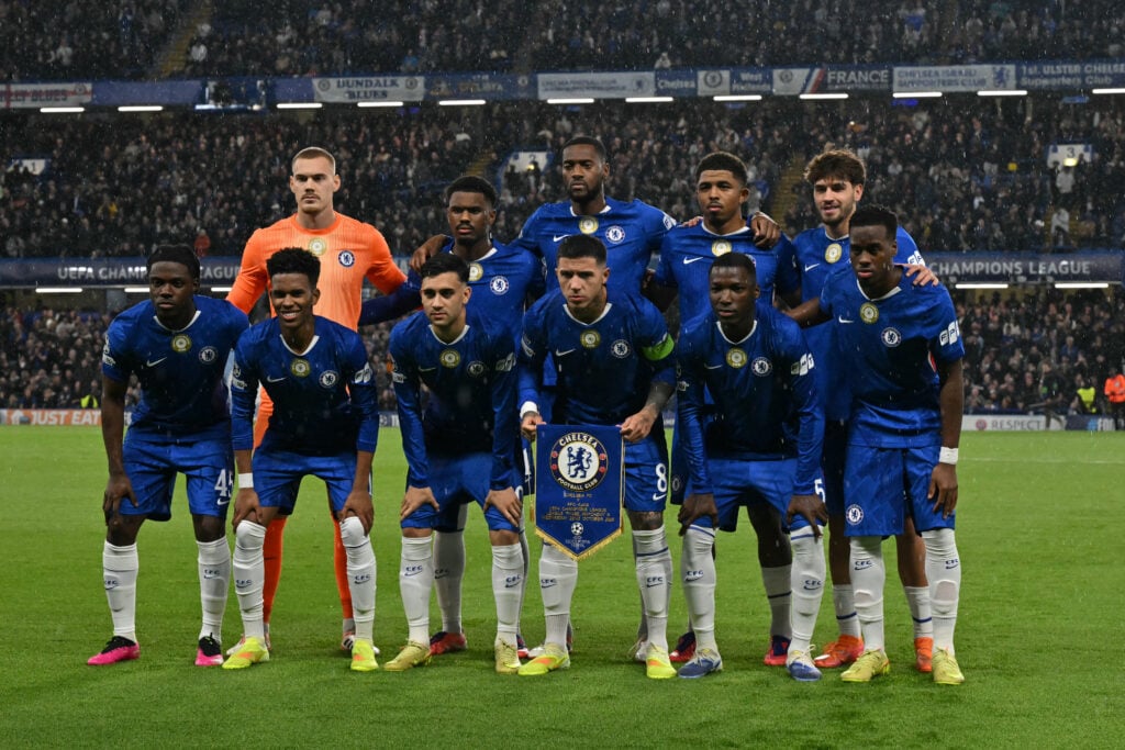 The starting XI for Chelsea pose for the official team picture