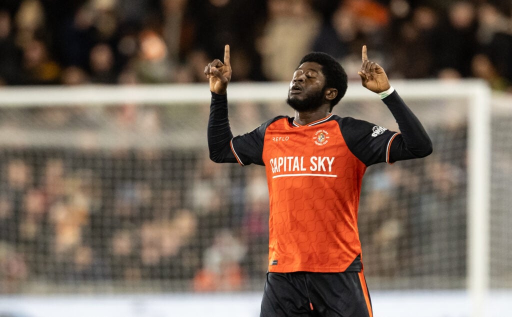 Gideon Kodua scores during Luton Town v Bolton Wanderers - Sky Bet League One