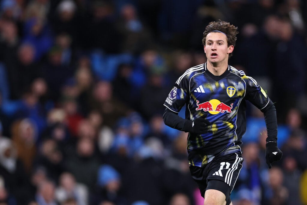 Brenden Aaronson in action for Leeds United