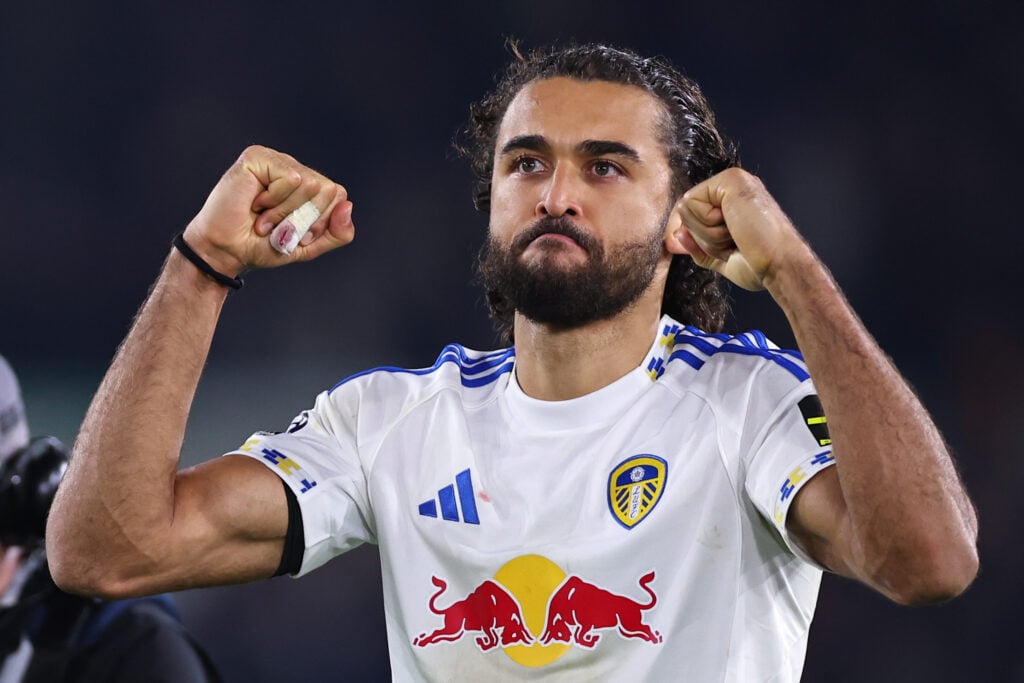 Dominic Calvert-Lewin celebrates for Leeds United