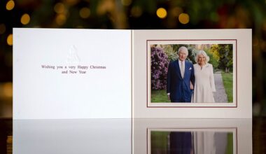 LONDON, ENGLAND - DECEMBER 6: (EDITORIAL USE ONLY. IMAGE MUST NOT BE USED AFTER DECEMBER 31, 2025 WITHOUT PRIOR PERMISSION FROM BUCKINGHAM PALACE) In this photo released today but taken on Monday December 1, 2025, the 2025 Christmas card for King Charles III and Queen Camilla is displayed on a table in Windsor, United Kingdom. Copyright of the photograph featured on the card rests with Chris Jackson/Getty Images. Publications are asked to credit © Photograph Chris Jackson/Getty Images/PA Copyright of the photo of the card itself belongs to PA. The photograph of the Christmas card is being made available through PA Media on condition that: The photograph should be solely used for news editorial purposes only. It is not approved for use on souvenirs, or memorabilia; or anything similar. No charge should be made for the supply, release or publication of the photograph. There shall be no commercial use whatsoever of the photograph. The photograph must not be digitally enhanced, manipulated or modified in any manner or form and must include all of the individuals when published. The photograph shall not be used after 31st December 2025 without prior permission from Buckingham Palace. The 2025 Christmas card of King Charles III and Queen Camilla uses a photograph of them posed in the grounds of Villa Wolkonsky, in Rome, during their state visit to The Republic of Italy in April 2025. The photograph was taken to mark The King and Queen