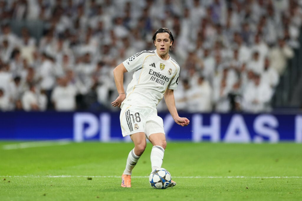 Alvaro Carreras playing for Real Madrid