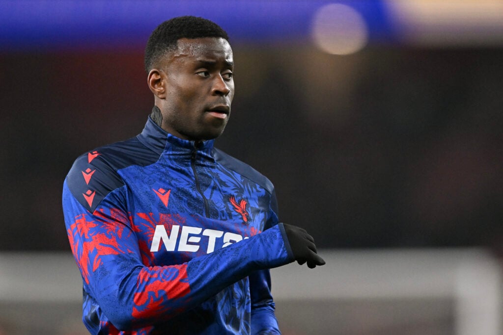 Marc Guehi pictured at the Emirates Stadium ahead of Crystal Palace's Carabao Cup quarter-final against Arsenal