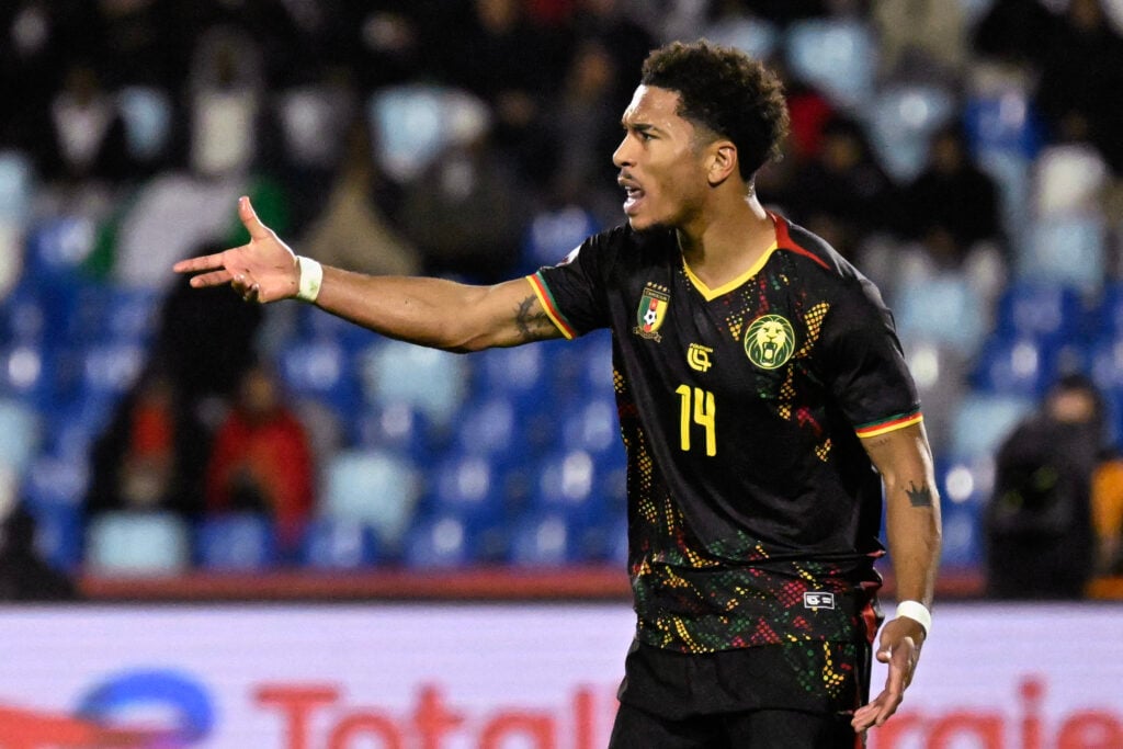 Danny Namaso in action for Cameroon.