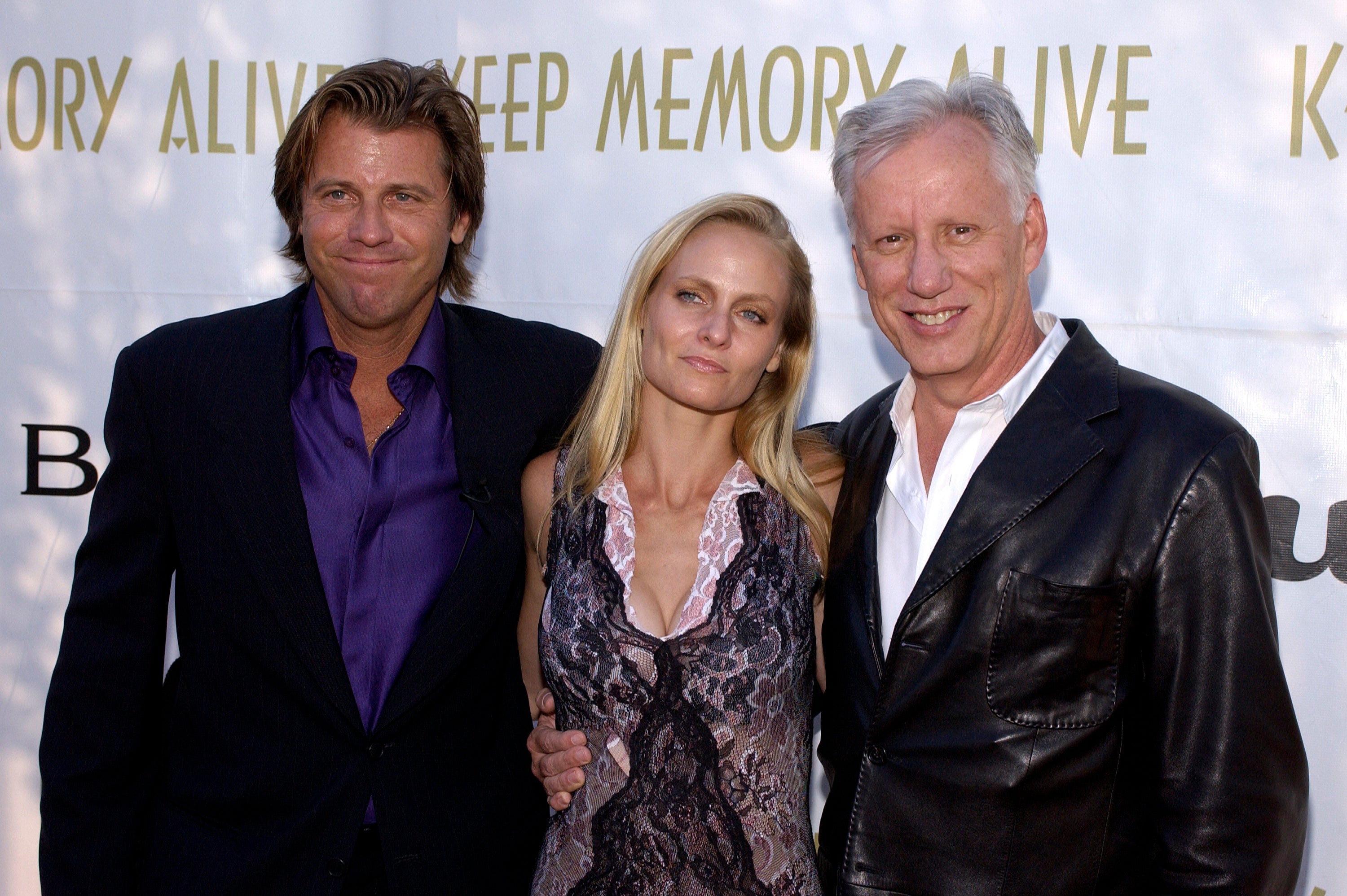 Shannah Laumeister Stern (center), the widow of celebrated photographer Bert Stern, seen here in 2004 with actors Vince Van Patten and James Woods. She is now attempting to halt the sale of 2,500 negatives her late husband took of Marilyn Monroe, claiming they were stolen by the Mafia.