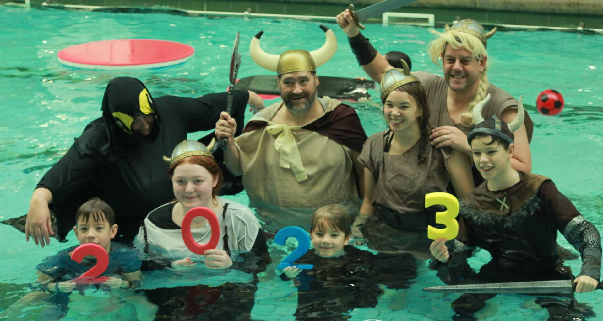 New Year ‘Big Dip’ makes fancy dress splash at Bramley Baths