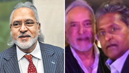 Lalit Modi and Vijay Mallya enjoying at a party. (File Photo)