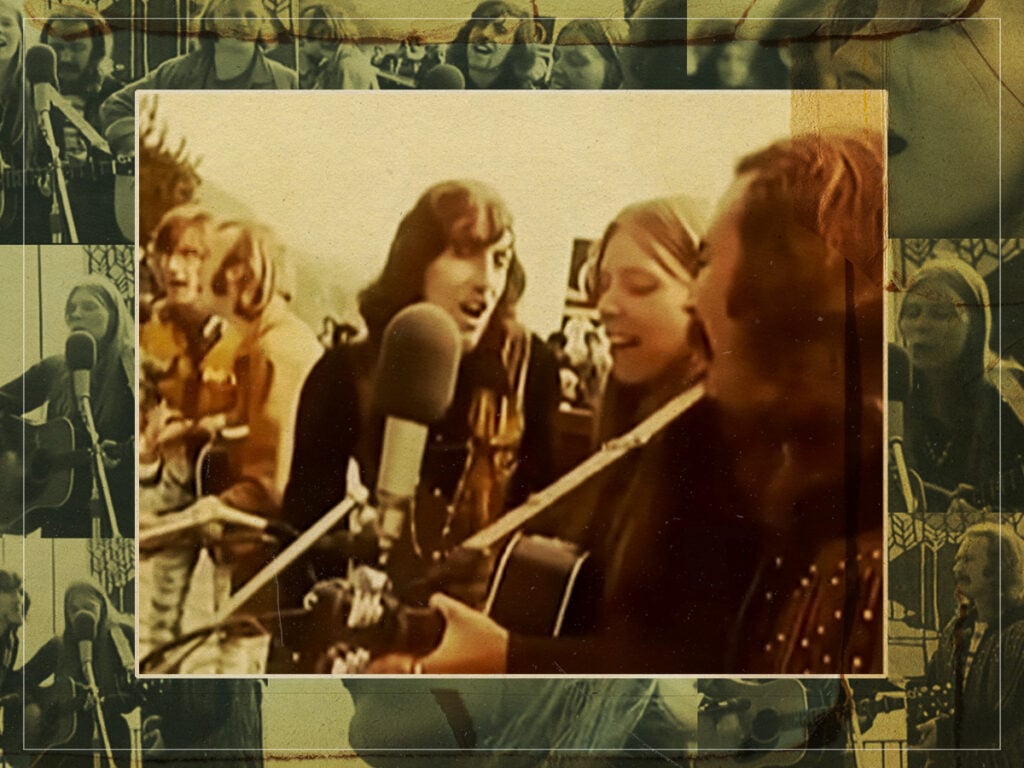 Laurel Canyon Cronies Watch Joni Mitchell jam with Crosby, Stills and Nash