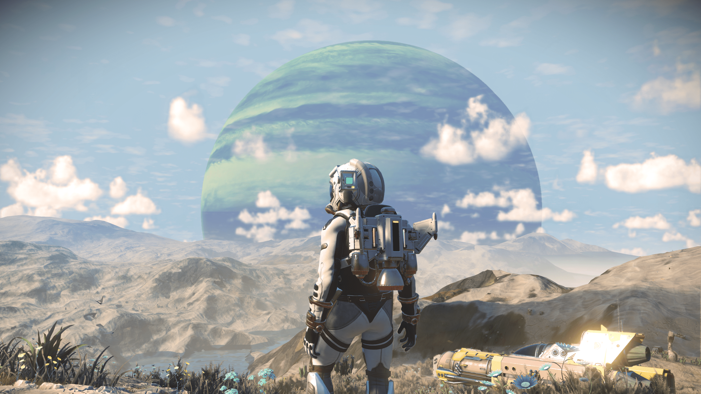 A screenshot from the video game No Man’s Sky.