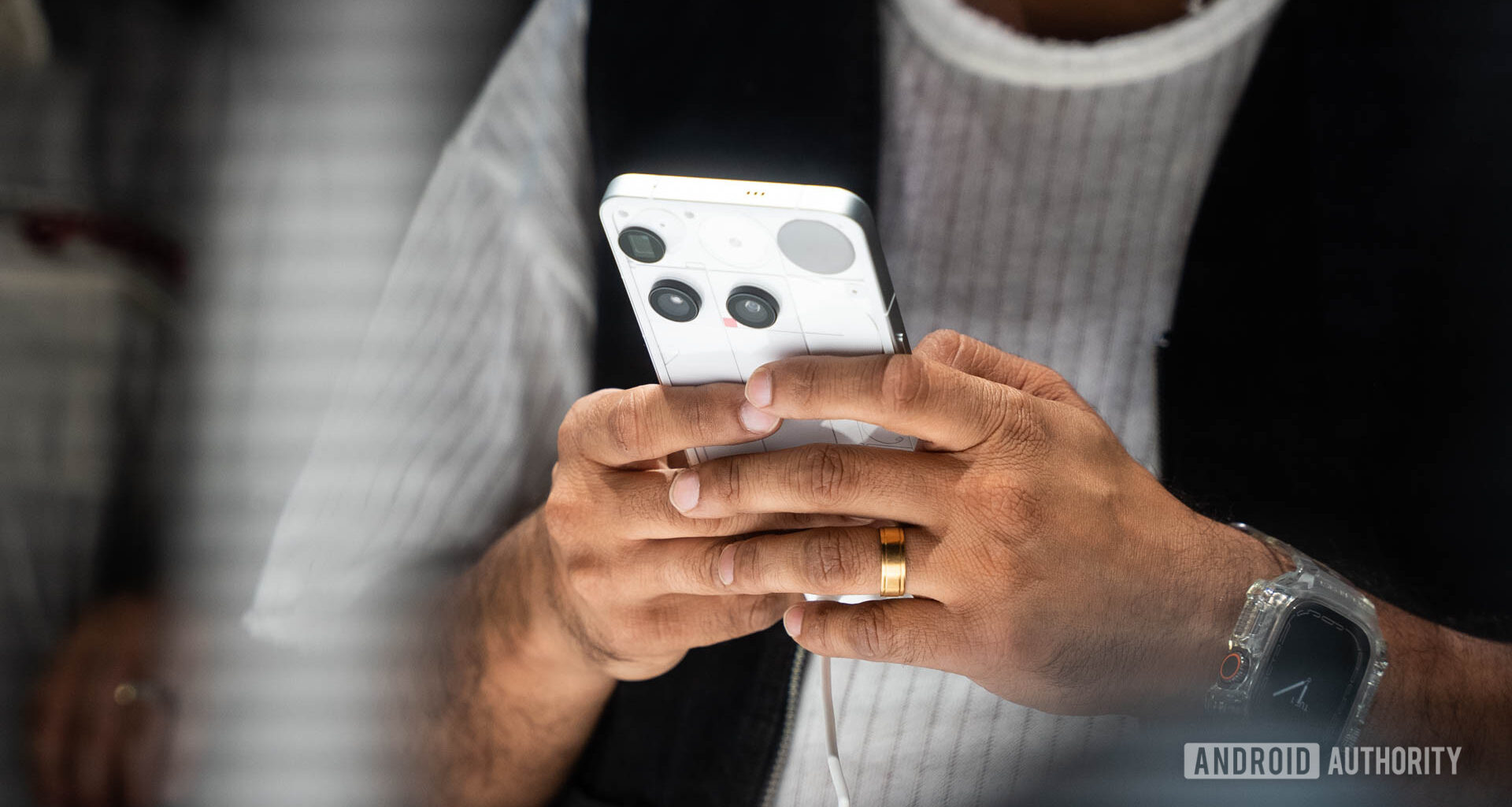 Nothing Phone 3 in White in someone's hands