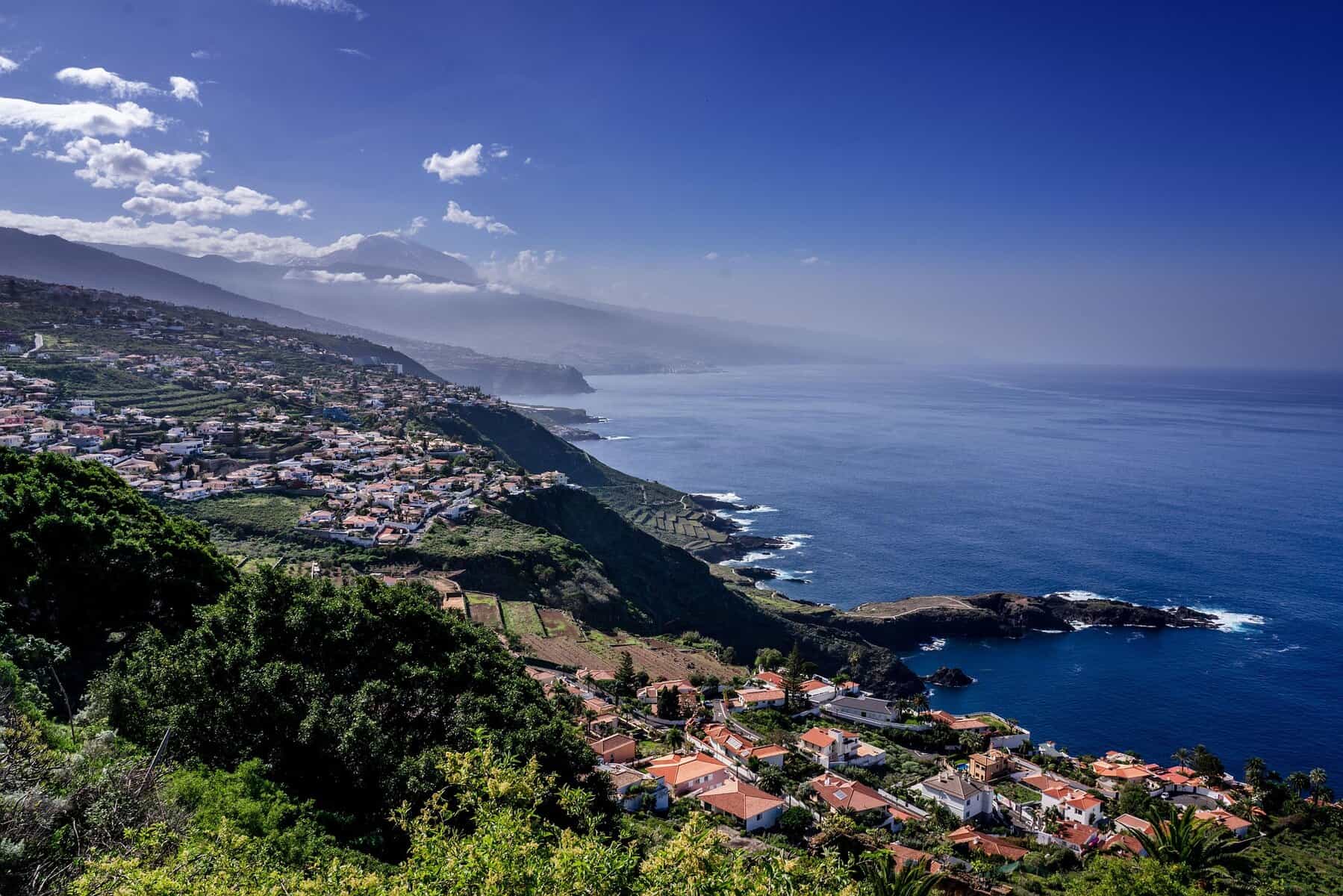 Ocean coastline view on Tenerife, Spain.