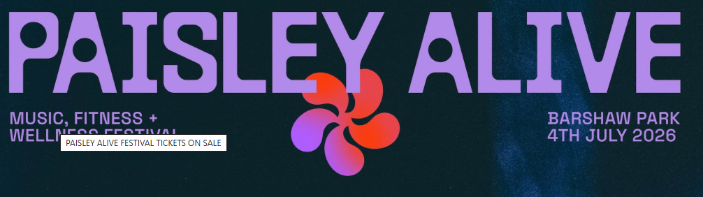 Paisley Alive 2026 line-up revealed as major festival heads to Barshaw Park -