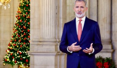 What did King Felipe of Spain say in his traditional Christmas message this year?
