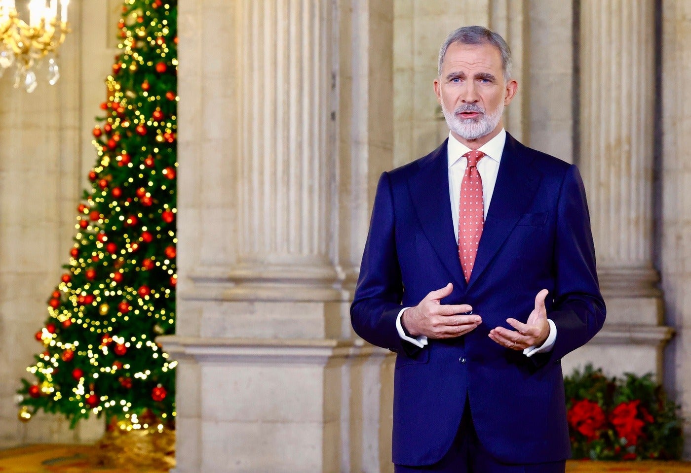 What did King Felipe of Spain say in his traditional Christmas message this year?