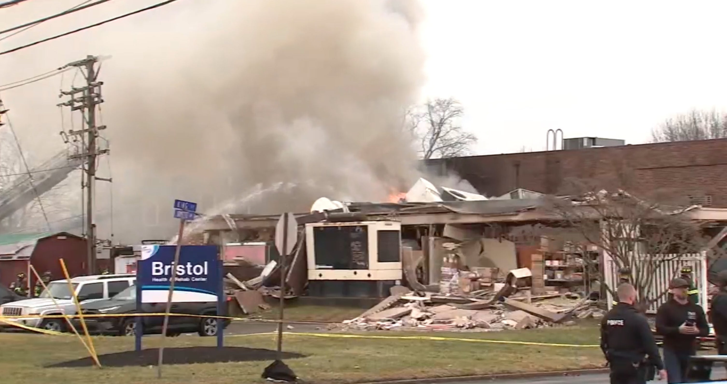 An explosion at a nursing home in Pennsylvania has left residents trapped as rescue crews rush to find possible victims of the fiery blast