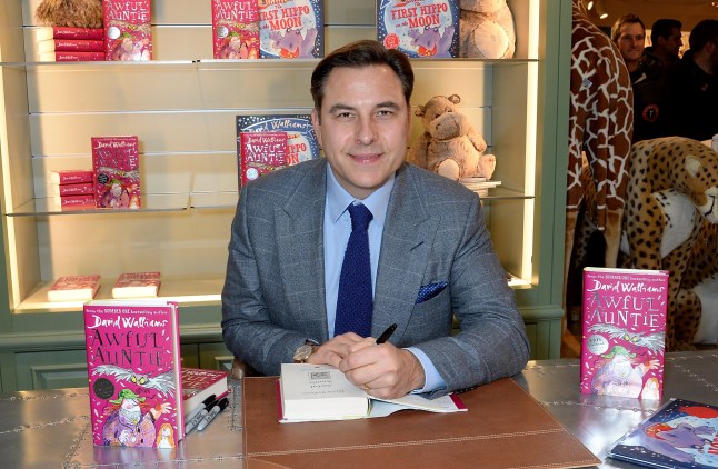 LONDON, ENGLAND - DECEMBER 06: David Walliams signs new children's book 'Awful Auntie' and his new picture book, 'The First Hippo on the Moon' at Harrods on December 6, 2014 in London, England. (Photo by David M. Benett/Getty Images)