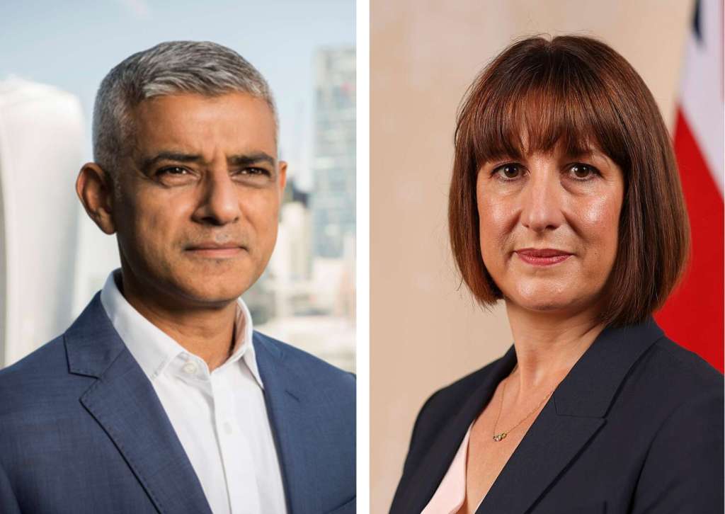 Sadiq Khan (left, credit GLA) and Rachel Reeves (right, credit gov.uk)