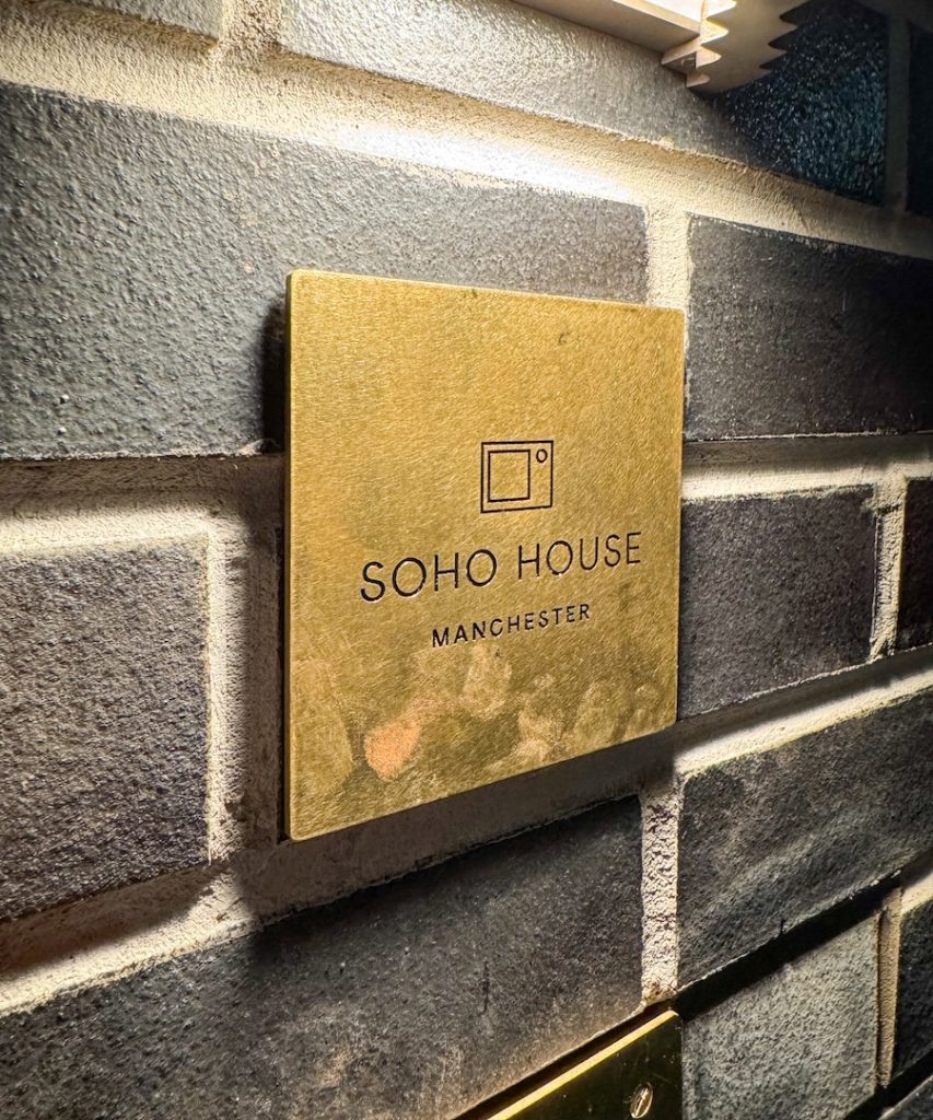 Soho House Manchester plaque