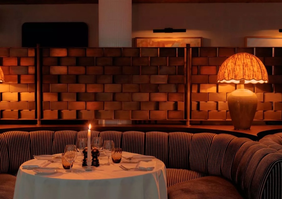 Soho House Manchester restaurant candlelit