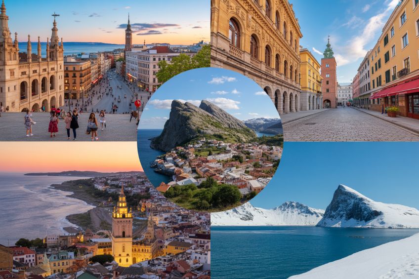 Spain, albania, malta, norway, and slovakia