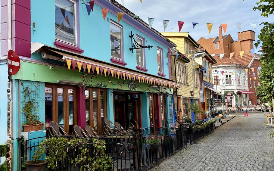 Stavanger with a cloud-filled sky