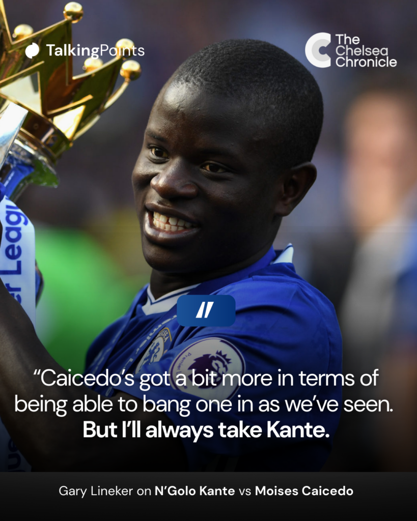 N'Golo Kante with PL trophy for Chelsea