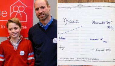 Prince George Signs Name Under Princess Diana’s During Charity Visit with Prince William