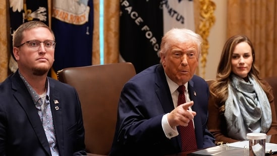 President Donald Trump speaks during a roundtable on farm subsidies in the Cabinet Room of the White House, Monday in Washington.(AP)