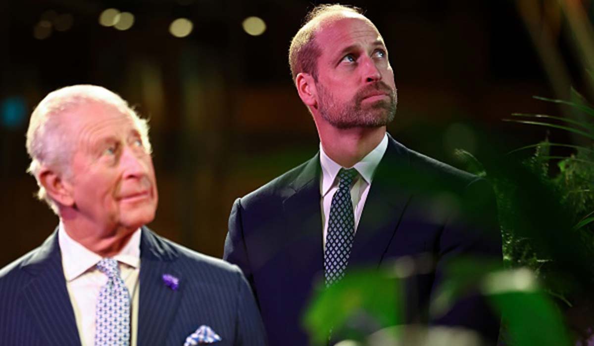 LONDON, ENGLAND - OCTOBER 09: Prince William, Prince of Wales and King Charles III attend the Countdown to COP30 at the Natural History Museum on October 09, 2025 in London, England. The event, hosted by the Natural History Museum and the UK Government, brings together climate ambassadors from across the world ahead of the COP30 summit in Belem in November. (Photo by Henry Nicholls-Pool/Getty Images)