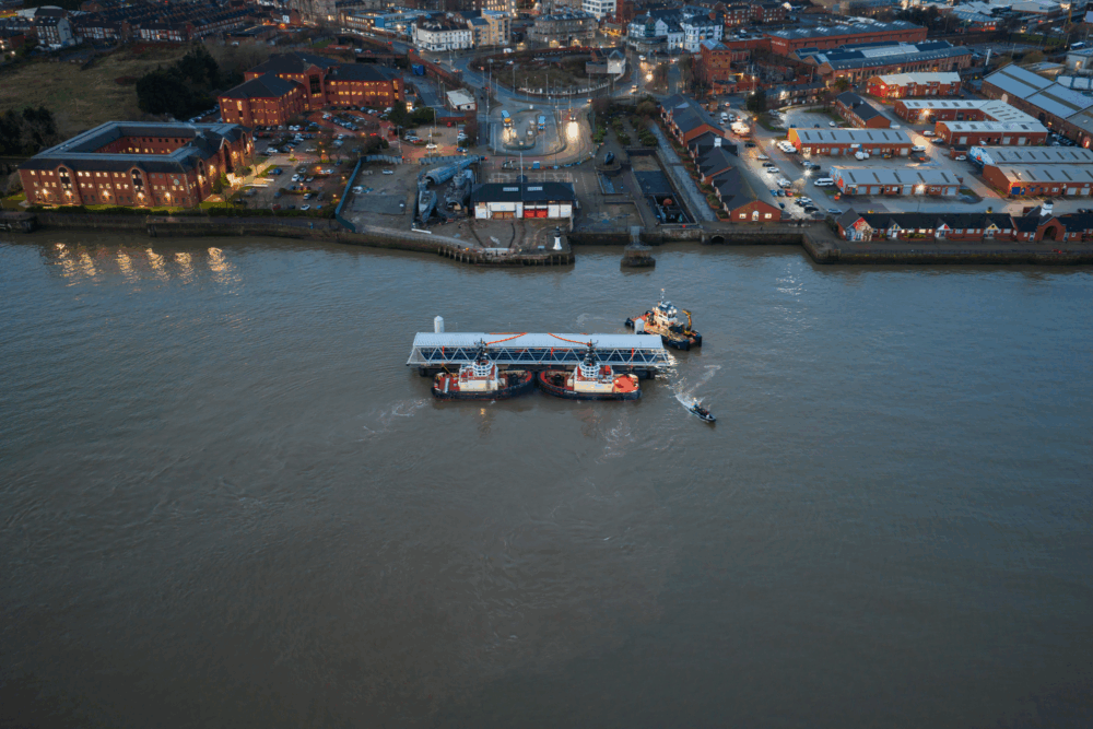 New Woodside Ferry Terminal landing stages arrives on waterfront
