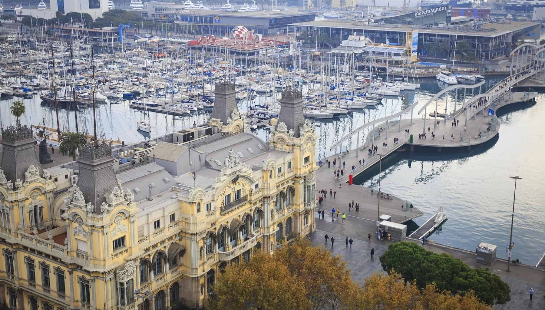 Yacht Harbor of Barcelona, Spain.