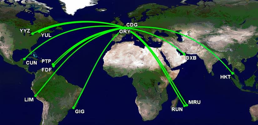 AF's 472-seat 777 network in December 2025