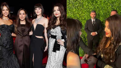 Aishwarya Rai Bachchan bonds with '50 Shades Of Grey' star Dakota Johnson, poses with her, Jessica Alba; netizens call it 'the most unexpected collab' - WATCH VIDEO