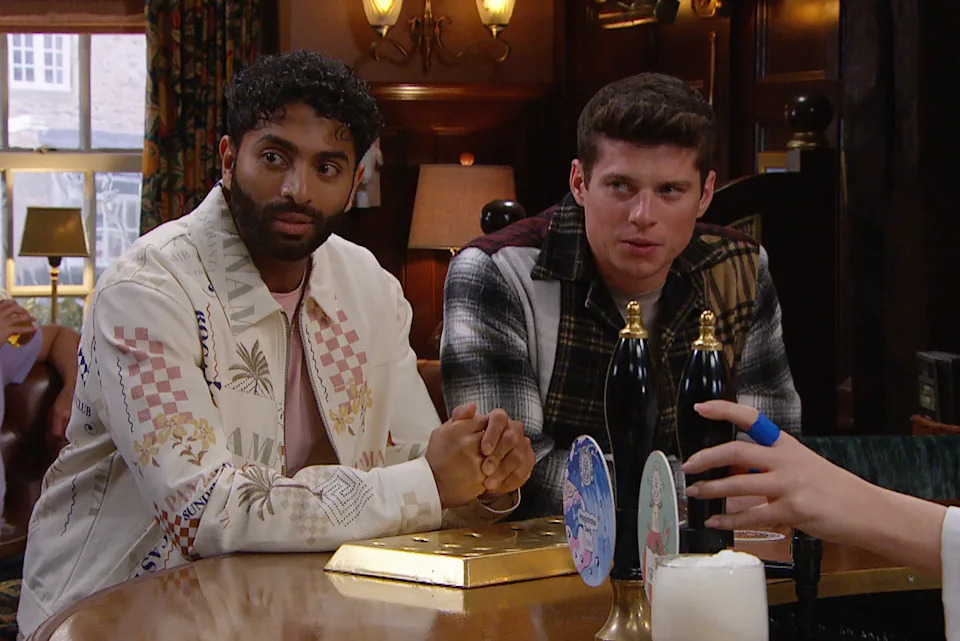 FROM ITV

STRICT EMBARGO
Print media - No Use Before Tuesday 4th July 2023
Online Media - No Use Before 0700hrs Tuesday 4th July 2023

Emmerdale - 9730

Friday 14th July 2023

Gabby Thomas [ROSIE BANTHAM] lays into Nicky [LEWIS COPE] in front of a stunned pub. 

Picture contact - David.crook@itv.com

Photographer - Mark Bruce

This photograph is (C) ITV and can only be reproduced for editorial purposes directly in connection with the programme or event mentioned above, or ITV plc. This photograph must not be manipulated [excluding basic cropping] in a manner which alters the visual appearance of the person photographed deemed detrimental or inappropriate by ITV plc Picture Desk. This photograph must not be syndicated to any other company, publication or website, or permanently archived, without the express written permission of ITV Picture Desk. Full Terms and conditions are available on the website www.itv.com/presscentre/itvpictures/terms
