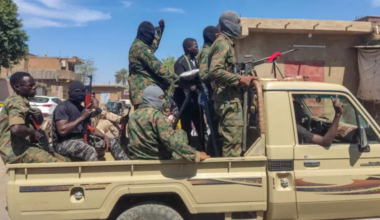 Supporters of the Sudanese armed popular resistance, which backs the army, ride on trucks in Gedaref in eastern Sudan on March 3, 2024 . ( AFP Photo )