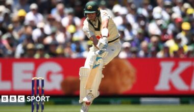 Jhye Richardson bats in Melbourne