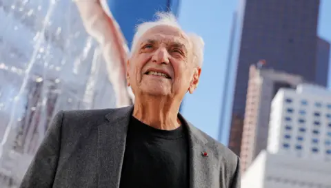 REUTERS/Mike Blake/File Photo Architect Frank Gehry attends the official groundbreaking of "The Grand" a Frank Gehry designed mixed-use development in downtown Los Angeles, California, U.S., February 11, 2019.