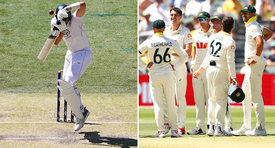 Mitchell Starc and the Aussies alongside Jamie Smith in the third Ashes Test.