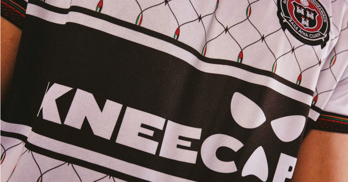 Irish Soccer Club Bohemian FC Partners With Rap Group Kneecap on Keffiyeh-inspired Kit